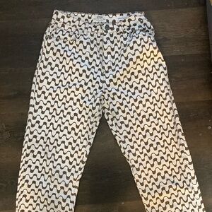 Cotton On Long Straight Leg Pants - Brown and White